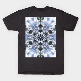 Organic Trees and Cloud Textile Pattern Edit T-Shirt